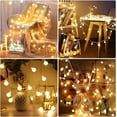 thumbnail image 4 of Dinohhi Outdoor/Indoor String Lights, 6M 40 LEDs Waterproof, Battery Operated, 8 Modes with Timer Remote Control, for Garden, Wedding, Party, Christmas, Halloween Decoration (Warm White) [Energy Class, 4 of 7