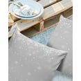 26x26 Outdoor Pillow Covers Set of 2 Grey Snowflake Christmas Outdoor
