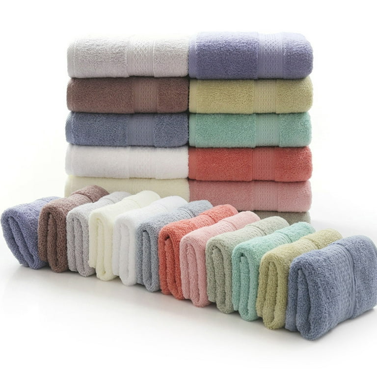 100% Cotton Towels Ultra Soft and Absorbent Towel Bath Thick Towel Bathroom  Luxury Bath Sheet - 34 x 75cm 