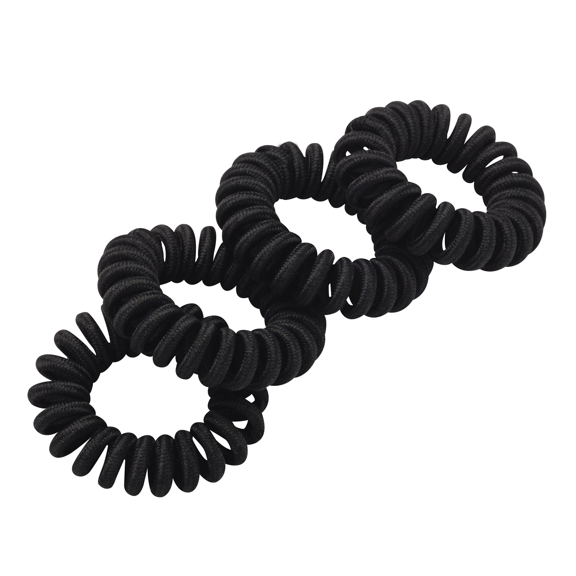 Revlon Revlon Essentials Black Fabric Elastic Coils 4 Count