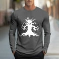 thumbnail image 1 of Blusas y camisas de manga larga y cuello redondo para hombre, moda informal, estampado, deportivas, de manga larga y cuello redondo, blusas, camisas, blusas para hombre, poliéster, 1 of 5
