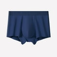 thumbnail image 2 of Riecok Mens Cotton Briefs Short Leg Mid-Rise Stretch Breathable Soft Comfortable Tagless Plat Brifes Navy XL, 2 of 3