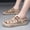 Q7-Khaki, variant on Men's Leather Hollow Summer Casual Sandals Slip-On Closed Round Toe Hook Loop Fisherman Shoes Lightweight Walking Sandals for Hiking Fishing Casual Summer Wear,Khaki 40(US-7.5)