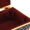thumbnail image 4 of Riousery Vintage Metal Jewelry Box Women Rectangular Trinket Organizer Gold Blue 3.1in/8cm, 4 of 9