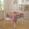 thumbnail image 4 of Wukai Color Flowers Waterproof Tablecloth for Kitchen Dining, Fits Square Tables for 2-4 Seats -54"x54", 4 of 7