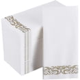 thumbnail image 1 of [100 Pack] Disposable Bathroom Napkins Single-use Guest Towels Soft And Absorbent Linen-feel Paper Hand Towels For Kitchen Parties Weddings Dinne, 1 of 5