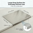 thumbnail image 2 of NULAS Stainless Steel Cutting Boards for Kitchen, Kneading Cutting Board Mats, Suitable for Bread, Meat, Vegetables (11.81 x 15.7 in), 2 of 7
