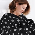 thumbnail image 5 of Baby Car Seat Cover for Babies, Opening Black Star Minky Carseat Canopy for Boys Girls, Multiuse Cover for Infant Carseat/Baby Carrier/Stroller/Nursing Breastfeeding/Newborn Shower Gift C29, 5 of 6