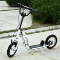 thumbnail image 2 of Youth Scooter Kids Kick Scooter with 12" Wheels Adjustable Handlebar for Boys Girls Ages 6+, White, 2 of 5