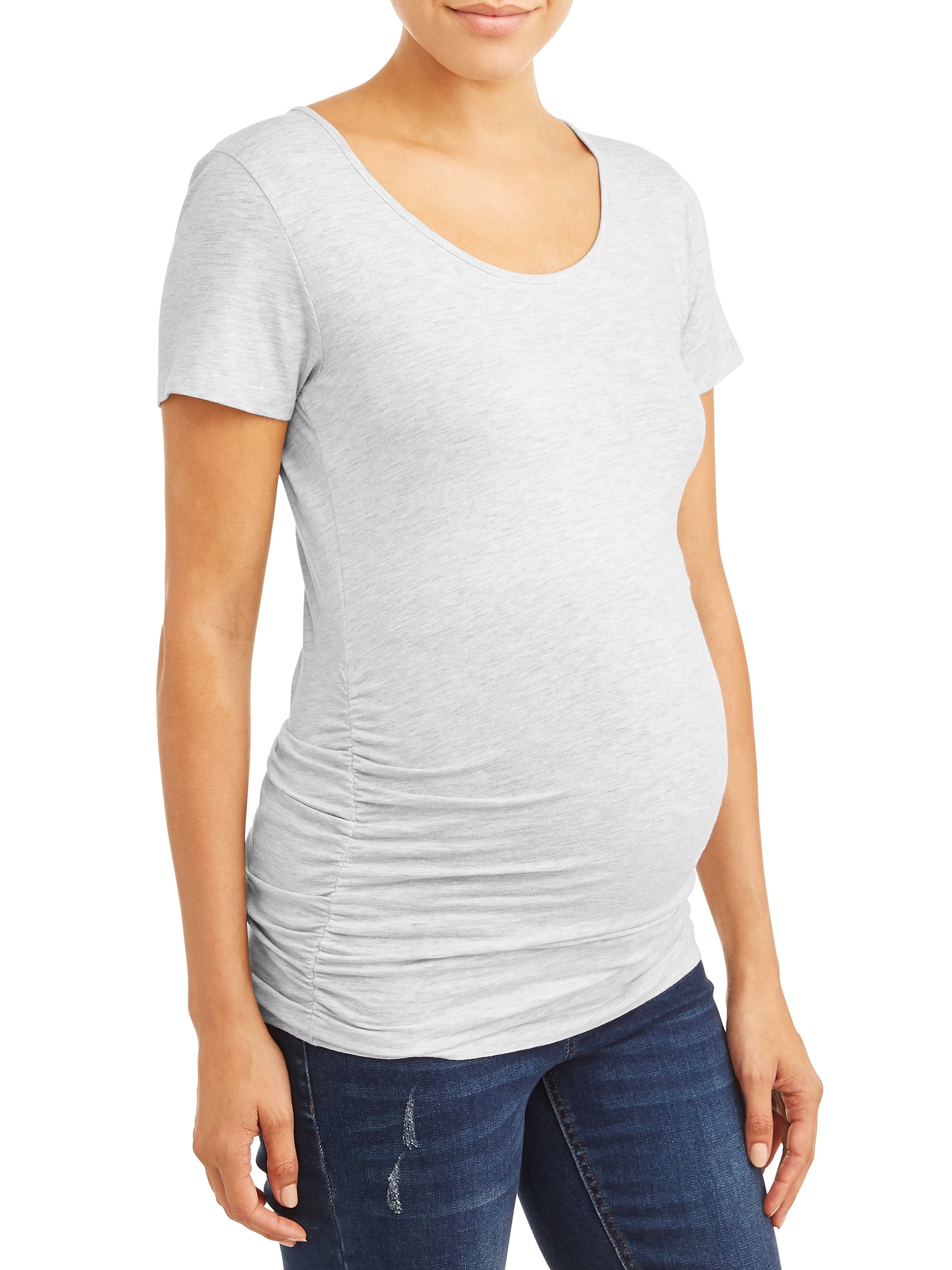 Oh! Mamma Maternity Women's Short Sleeve T-Shirt & Tank Top, 2 Pack (Womens & Women's Plus)