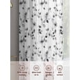 thumbnail image 6 of Gray Botanical Sheer Curtains 72 Inch Length 2 Panels Set, Retro Blossom Floral Farmhouse Wildflower Voile Window Treatment Rod Pocket Curtains Sheers Drapes for Bedroom/Living Room/Kitchen 52"x72"x2, 6 of 7