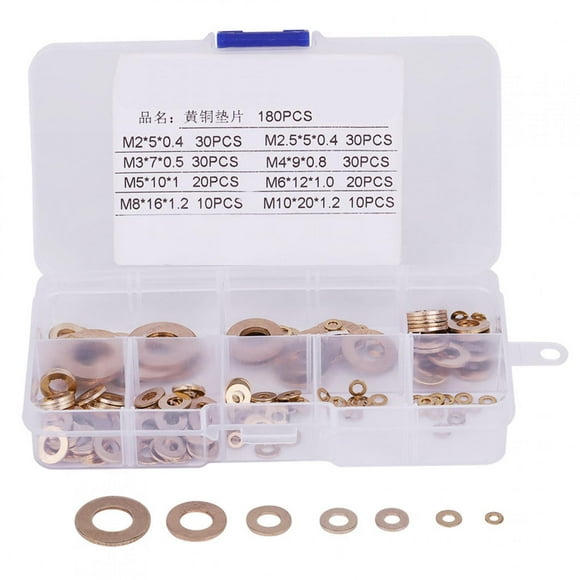 Brass Washer,180Pcs Brass Flat Washer Washer Flat Washer Exceptional Craftsmanship