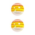 thumbnail image 1 of Kkkded Perles Colorées 2 Pcs Perles Matériel DIY - Rayé, Couleur Contrastée, Lisse avec Trou de Filetage, 1 of 7