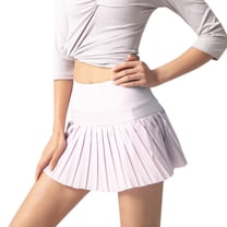 GEWSEY Pleated Tennis Skirt for Women with Shorts Athletic Golf Skort Workout Running Sports Skirts Skorts with Pockets (Pink, M)