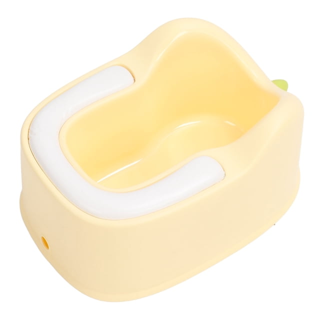 Lavabo a tope para niños, asiento de lavabo ergonómico multiusos para bebés y niños pequeños con cojín suave de PVC, color amarillo