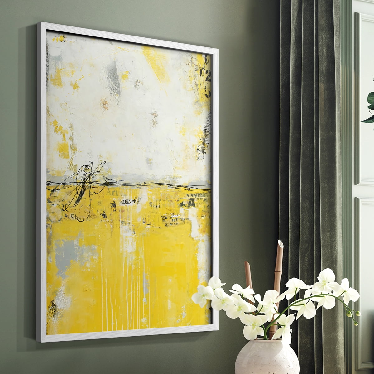 Yellow Bound Framed Print - Solid Wood in Single Picture Frame Solid Wood 2 Framed Print