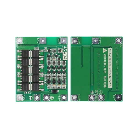 COOLHOOD 2pcs 3Serial/4S 40A 18650 26650 Lithiums Batteries Charging BMSProtections Board for Drill Motor 3.6V,3.7V Cell Battery