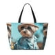 thumbnail image 2 of Fotbe Stylish Dog in Denim Outfit Bolsa de Viaje para Playa - Resistente al Agua, Bolsa Tote de Gran Capacidad y Ligera con 7 Bolsillos para Mujeres y Hombres, 2 of 7