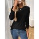 thumbnail image 5 of Suéteres de Punto para Mujer, Estilo Pullover, Larga, Moda Otoño Negro L, 5 of 9