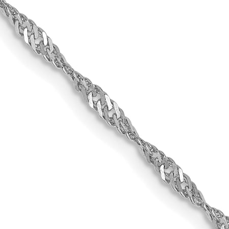 TheJewelryHut Designer 14k WG 1.7mm Singapore Chain