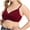Wine, variant on TAGOLD Womens Plus Size Bra,Summer Casual Bras for Womens,Women's Plus Size Seamless Push Up Lace Sports Bra Comfortable Breathable Base Tops Underwear