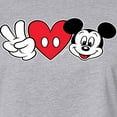 thumbnail image 3 of Mickey & Friends - Peace Love Mickey - Juniors Cropped Cotton Blend T-Shirt, 3 of 5