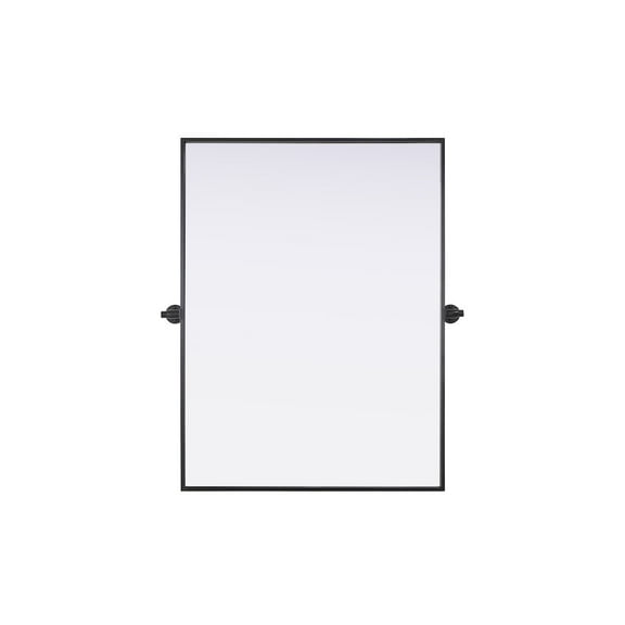 Elegant Kitchen and Bath Amoura 27X36 Pivot Mirror In Black