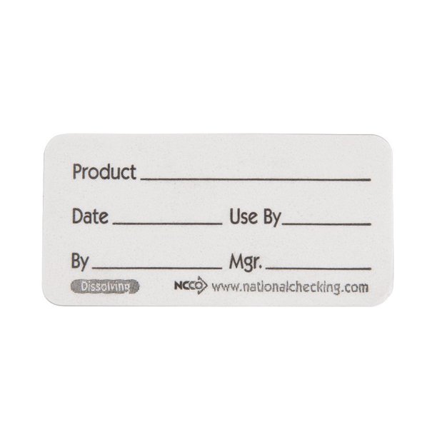 National Checking Company Dateit Product Dissolvable Label, 1 ...