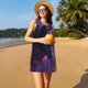 thumbnail image 3 of Balery Galactic Wolf Stare Vestidos de verano para mujer con estampado: vestido holgado sin mangas, vestido playero informal y cómodo para días calurosos., 3 of 7