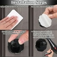 thumbnail image 4 of Plastic Self Adhesive Flower Pull Handles, 4pcs Self-Stick Drawer Knobs Instant Cabinet Drawer Handle Stick-on Handles Cupboard Knobs for Kitchen Bathroom Mirror Doors/Black, 4 of 5