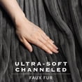 thumbnail image 5 of Sunbeam Heated Electric Channeled Faux Fur Throw Blanket, Greystone, 4 Heat Settings, 50 x 70 in, 5 of 12