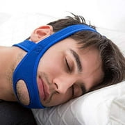 HONSITML Stop Snoring CPAP Chin Strap and Anti Snoring Solution,Adjustable Anti-Snore Supporter Device (Blue Strap)