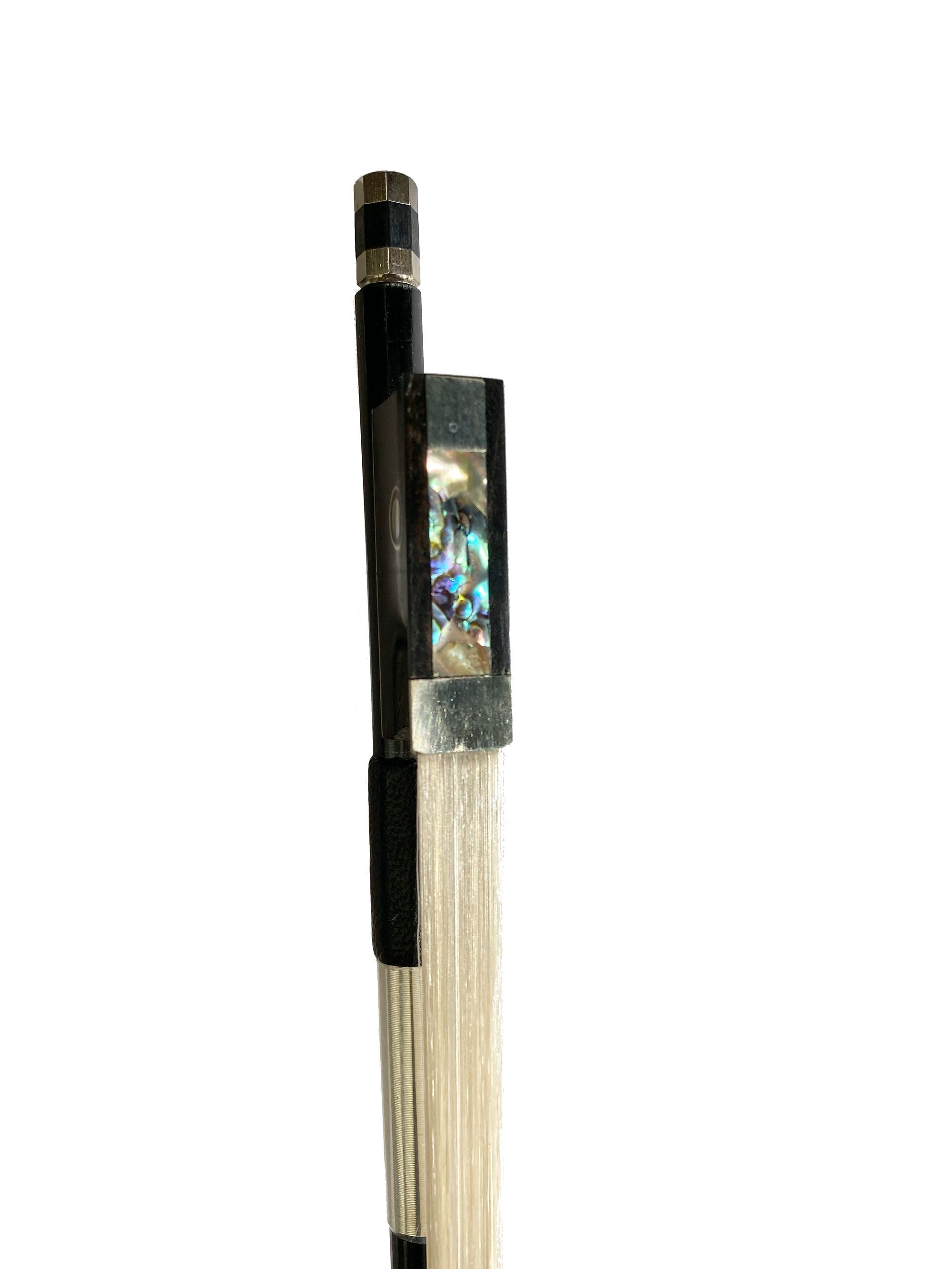 Queen of Hearts White Violin Outfit white carbon fiber bow case rosin strings crystal fine tuners set up