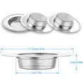 "Helect 3PCS Steel Kitchen Sink Mesh Strainers Basket Drain, 4.5
