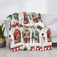 thumbnail image 3 of Disketp Christmas Houses Flannel Blankets - Thick and Warm Blanket for Winter, Soft Fuzzy Plush King Blanket for All Seasons60"x50", 3 of 6
