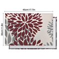 thumbnail image 5 of Red and Gray Floral Pattern Summer Placemats Table Placemats Set Of 6-Linen Kitchen Washable Placemats Table Mats 11.8"x17.7" Non-Slip Heat Resistant, 5 of 5