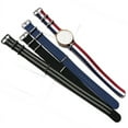 thumbnail image 4 of Bracelet de Montre en Nylon Canvas Bracelet Tissé Intégré Remplacement Intelligent Compatible avec Plusieurs Modèles (Bleu Blanc Rouge,18mm), 4 of 8