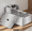 silver 6L, variant on Professional 12.5 Quart Electric Deep Fryer, 1700W, 2-Basket, 304 Stainless Steel