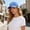 Blue, variant on Unisex Outdoor Sun Visor Hat with Fashion Printed Design Adjustable Brim Cap for Sports and Casual Wear Lightweight Sun Headwear for All Seasons