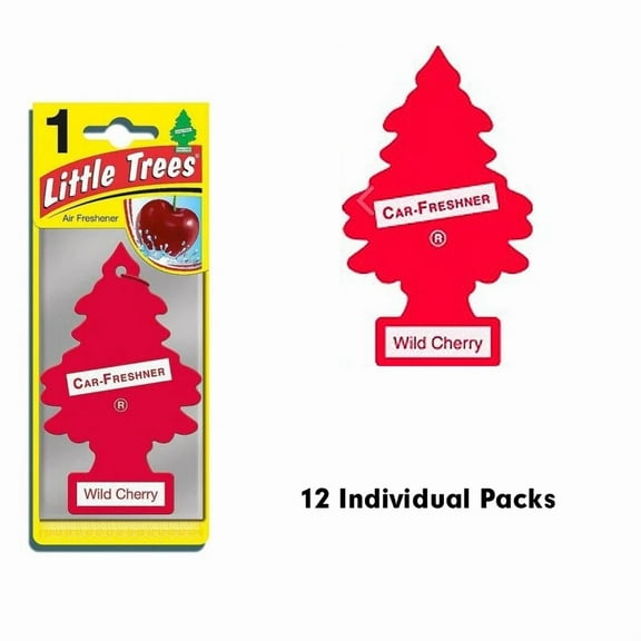 12 Pcs Little Trees Wild Cherry Scent Hanging Car And Home Air Fresheners