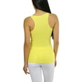 thumbnail image 2 of ToBeInStyle Womens Essential Ribbed Racerback Versatile Layering Cotton Blend Tank Top, 2 of 5