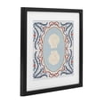 thumbnail image 2 of Stupell Industries French Country Shells Portrait on Gingham Black Framed Print Under Glass, 13 x 13, by Vero Illustrates, 2 of 8