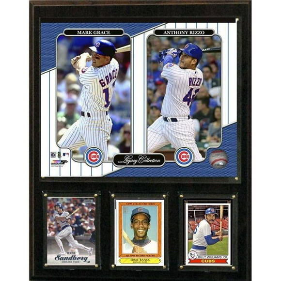 C&I Collectables 1215CUBSGRLEG MLB 12 x 15 in. Mark Grace - Anthony Rizzo Chicago Cubs Legacy Collection Plaque