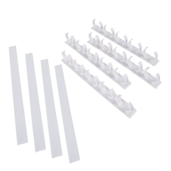 Lavish Home 8-Pack White Gripper Clip Strip Spice Rack Organizer