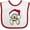 White and Red, variant on Inktastic Kiniart Christmas Goldendoodle Boys or Girls Baby Bib