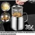thumbnail image 2 of Stainless Steel Fryer, 53/70oz Large Capacity 2 in 1 Oil Strainer Pot, 304 Stainless Steel Fryer and Oil Filter with Strainer for Kitchen Storing Cooking, 2 of 8