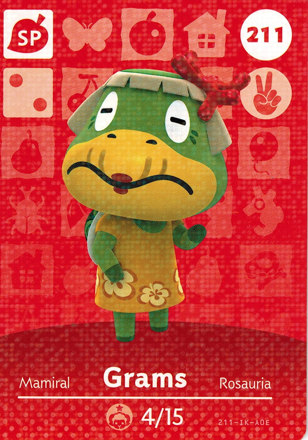 Nintendo Animal Crossing Happy Home Designer Amiibo Card Grams 211/300