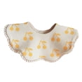 thumbnail image 4 of Baberos de alimentación, babero para bebé, baberos de bandana de muselina ajustables absorbentes, baberos de eructo de baba hechos a mano para regalos Cereza, 4 of 8