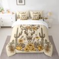 thumbnail image 2 of Homewish Rustic Null Skull 7 Pieces Bedding Comforter Set,Country Western Cowboy Full Bedding Set,Tropical Desert Cactus Fitted Sheet Flat Sheet For Girls Kids,Microfiber Bedroom Decor Reversible, 2 of 8