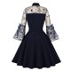 thumbnail image 2 of Vestido de fiesta de noche con bola Rockabilly vintage de manga larga de malla para mujer-e, 2 of 3